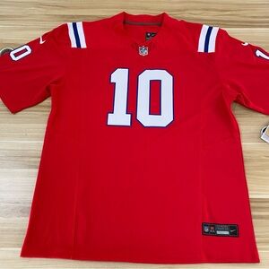 🥰Drake Maye Red Vapor Stitched Jersey😋